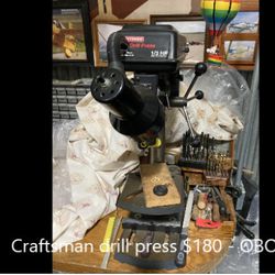 Craftsman Drill Press $180 Obo