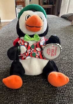 #21 Coca-Cola Collectible Bean Bag Penguin Plush