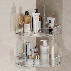 Brand New Acrylic Corner Bathroom Shelves (4)