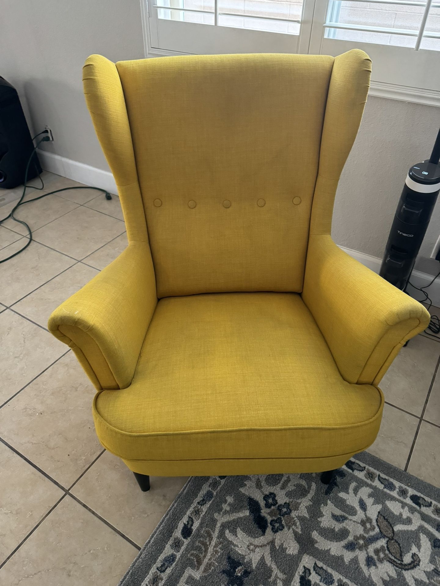 Yellow wingback Chair