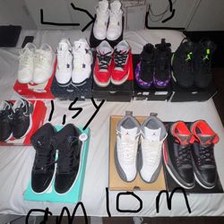 Jordan, Nike Different Sizes