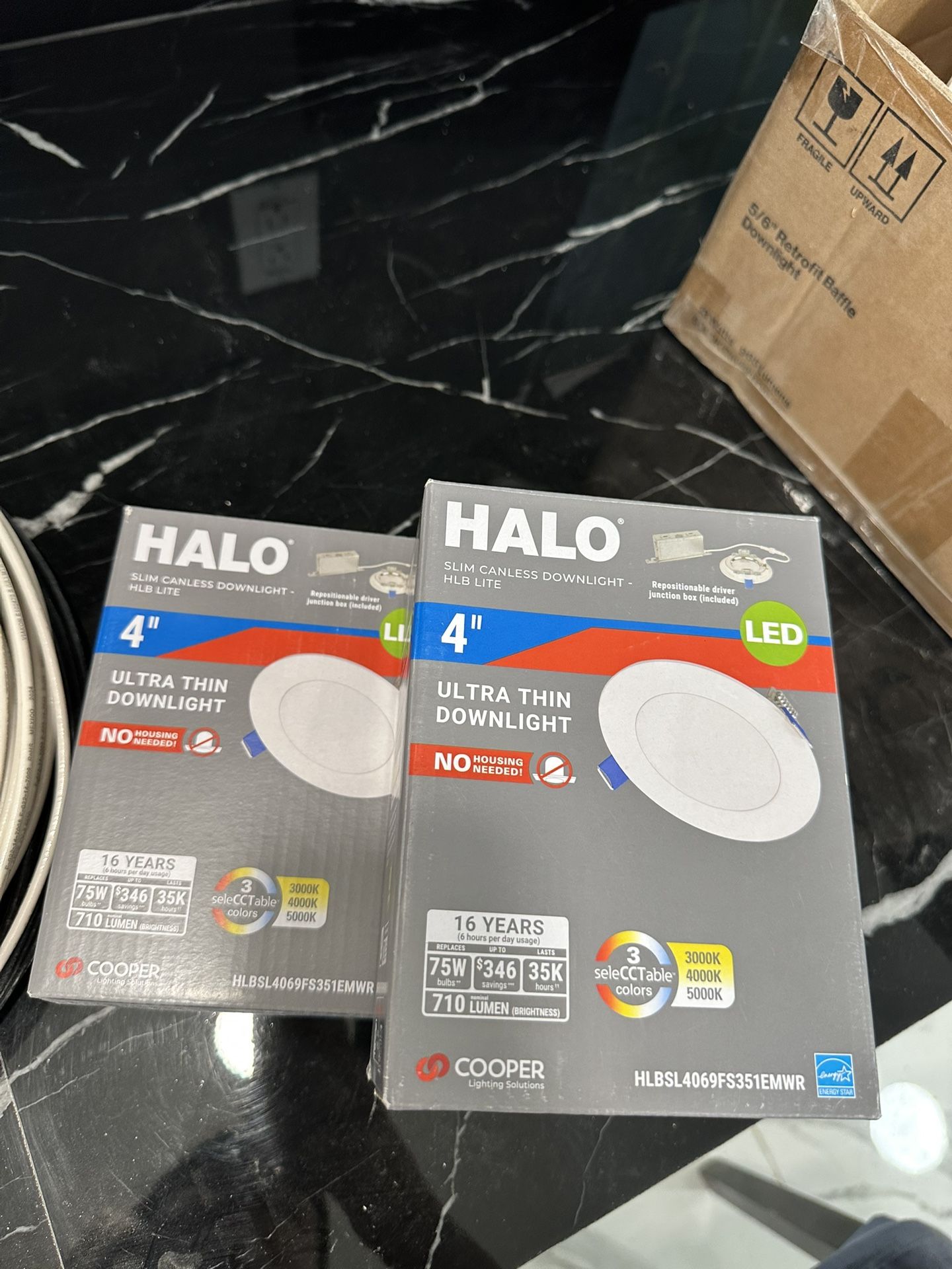 (3) 4 In Adjustable CCT Canless Indoor, Outdoor Led Recessed Lights