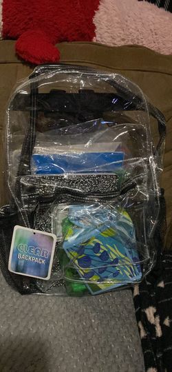 Clear backpack supplies