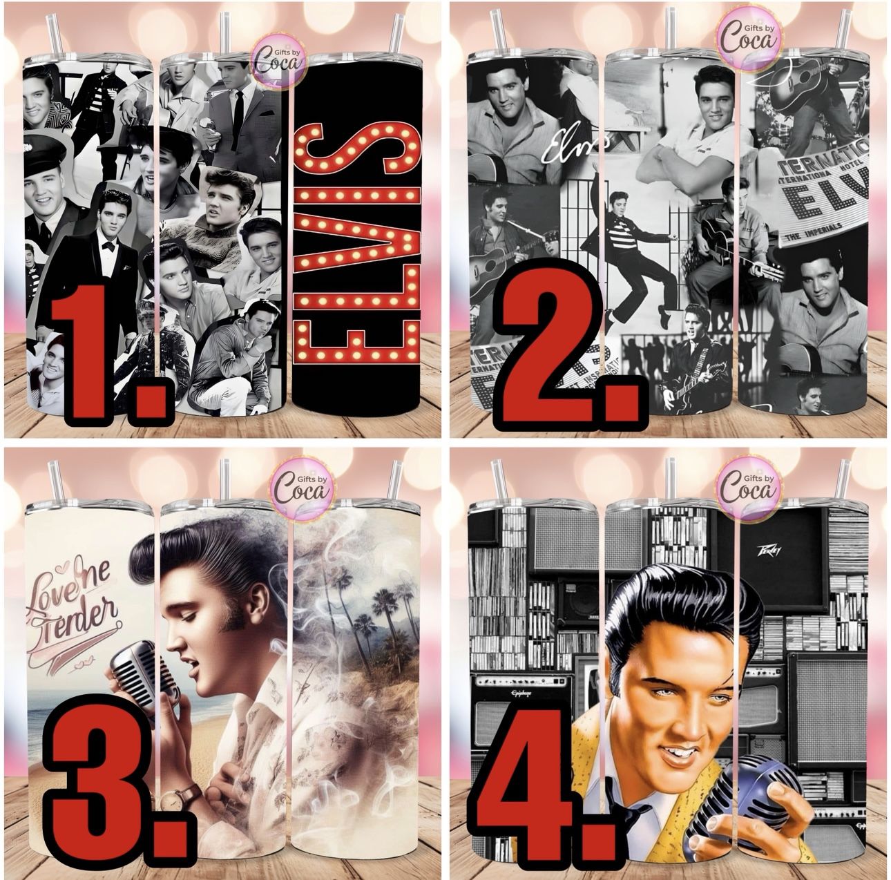Elvis Presley Tumbler, Mug, Cup Gifts For Elvis Presley Fans I Love Elvis Presley