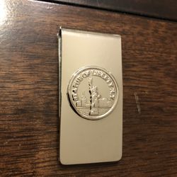 Synthetic Platinum White Gold Money-clip