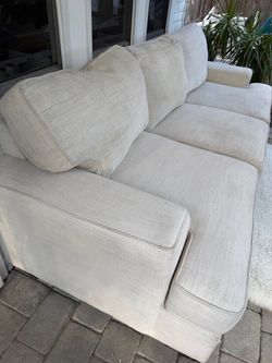 Cream Fabric  Sofa with Chaise