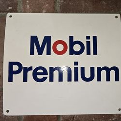 Mobil Porcelain Pump Plate