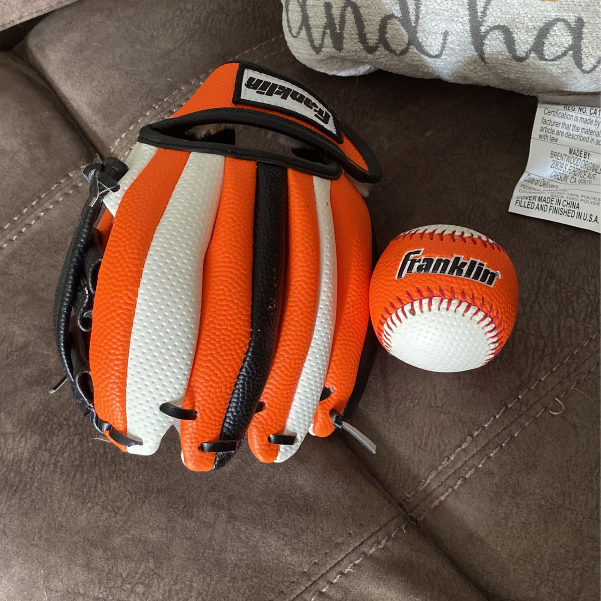 Kids Baseball Glove And Ball