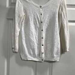 The Limited Ivory Sheer Cardigan - Medium - GUC