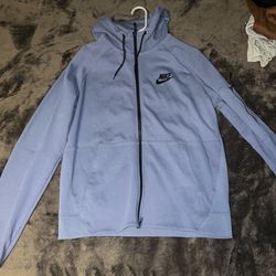 Blue Nike fleece hoodie