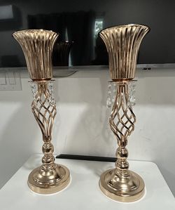 Candelabros Dorados Para Decorar Bodas 