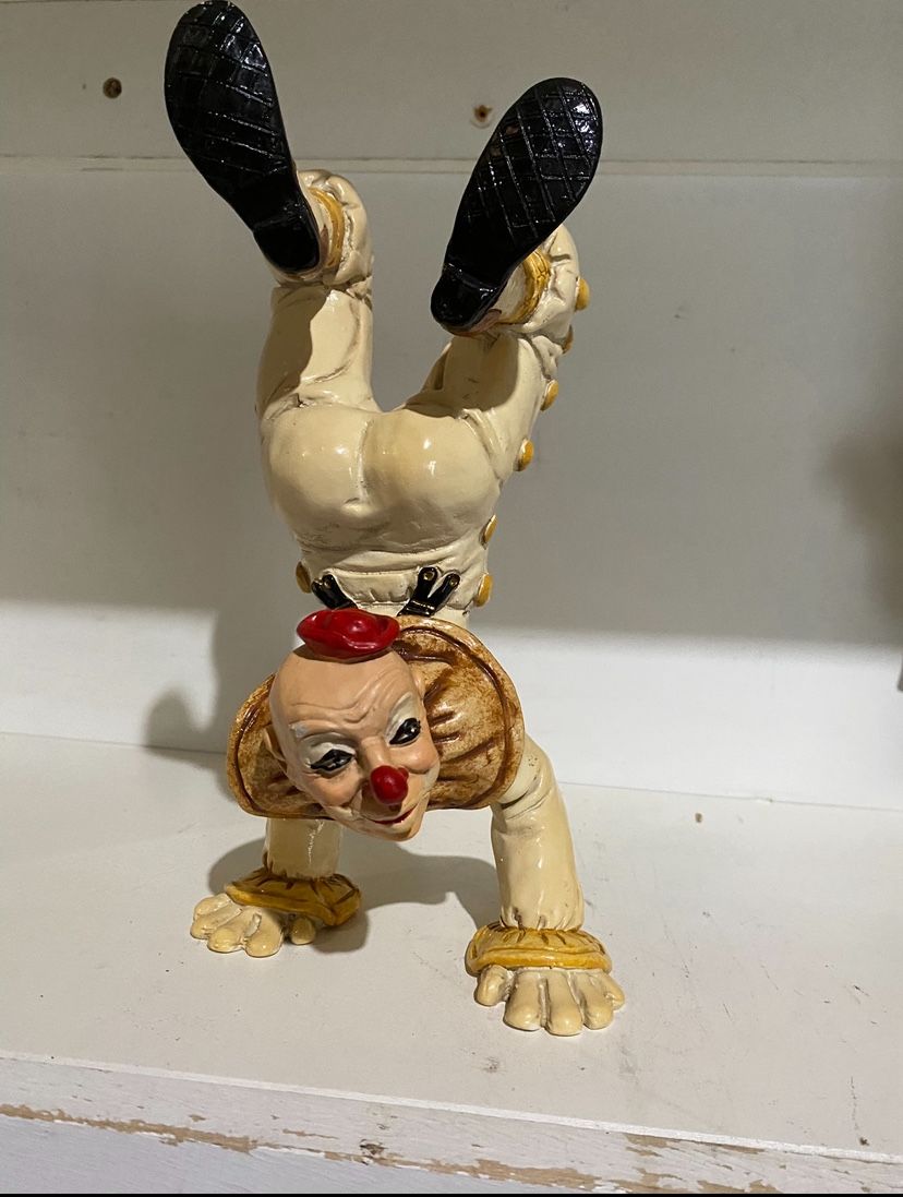 Handstand Clown Hand painted