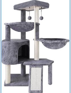 3-Tier Cat Tree with 2 hammocks and condo