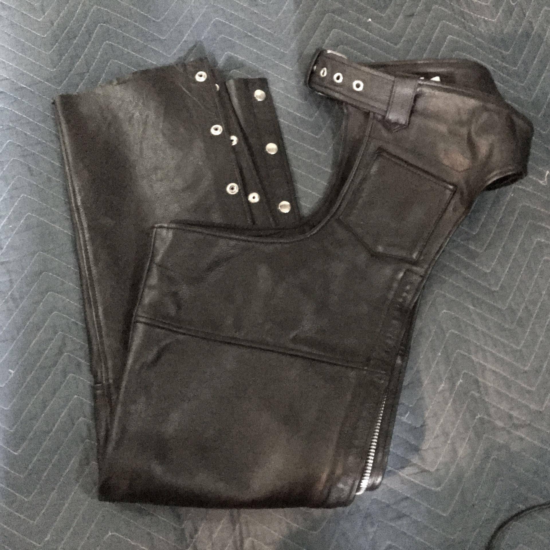Nice Leather Motorcycle Riding Chaps - Last Chance! 
