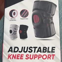 Adjustable Knee Brace. Lightweight Compression Support with Dual Side Stabilizers, Patella Gel Ring & Non-Slip Straps for Comfort During Activity or R