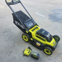 RYOBI
40V HP Brushless 20 in. Cordless  Self-Propelled Lawn Mower with 40v battery 6ah n charger