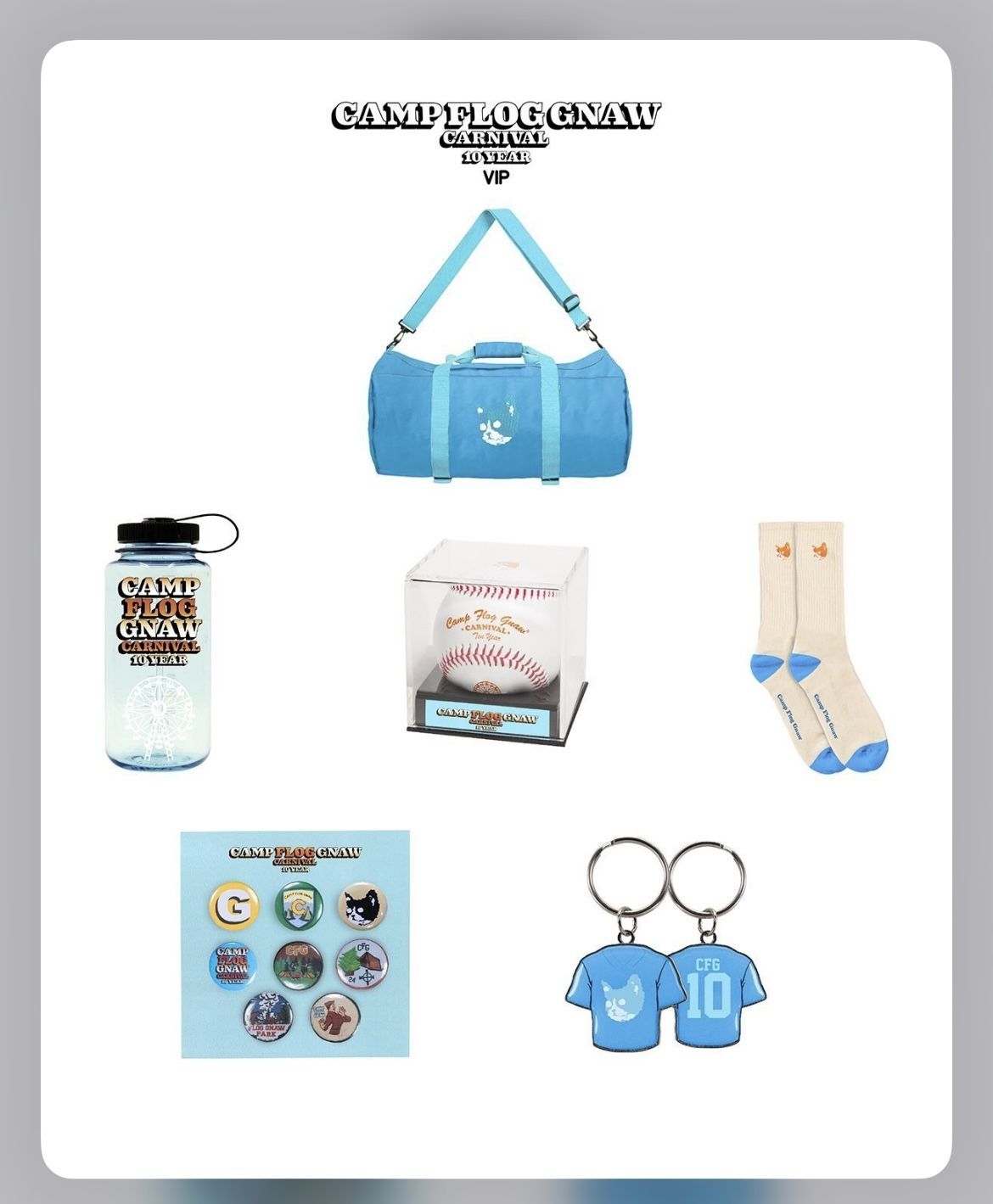 Camp Flog Gnaw VIP 2024 Merch Pack Tyler the creator Chromakopia Golf wang
