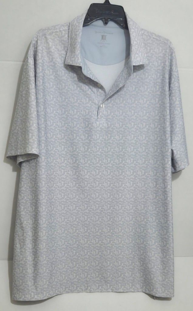 Hickey Freeman Shirt Mens Gray Polo Golf Stretch Performance Stretch XXL