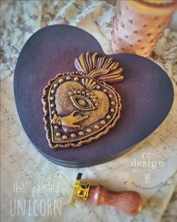Heart-Shaped Decorative Wooden Box