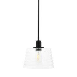 Robert Stevenson Lighting Rhodes - Ribbed Glass Ceiling Light Craftsman Home