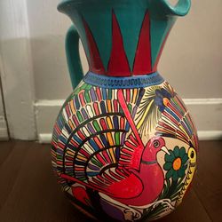 Peacock Ceramic Pitcher