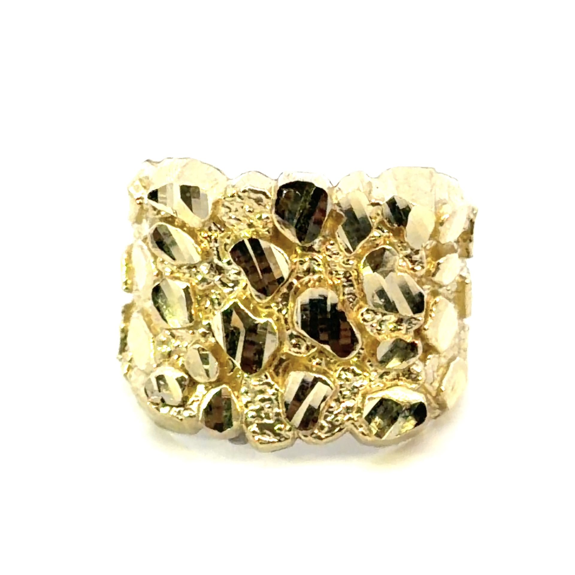 Men’s 10k Yellow Gold Nugget Ring Size 11 GP3122129