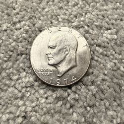 1974-D Eisenhower Dollar $1 Ike Coin Large US Dollar AU/BU 1970s