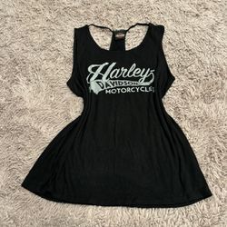 Harley Davidson Women Black Embellished Tank Top