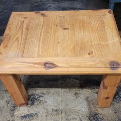 Large Solid Wood Side Table