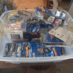 Tote full of hotwheels from early 2000s