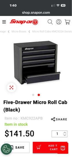 Black Snap-On Micro Toolbox