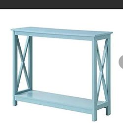 Sea Foam Blue Console Table