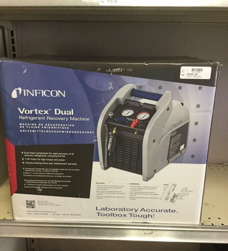Inficon Vortex Dual Refrigerant Recovery Machine