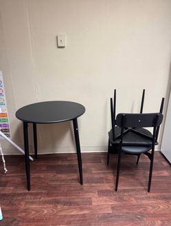 Black Table with Chairs