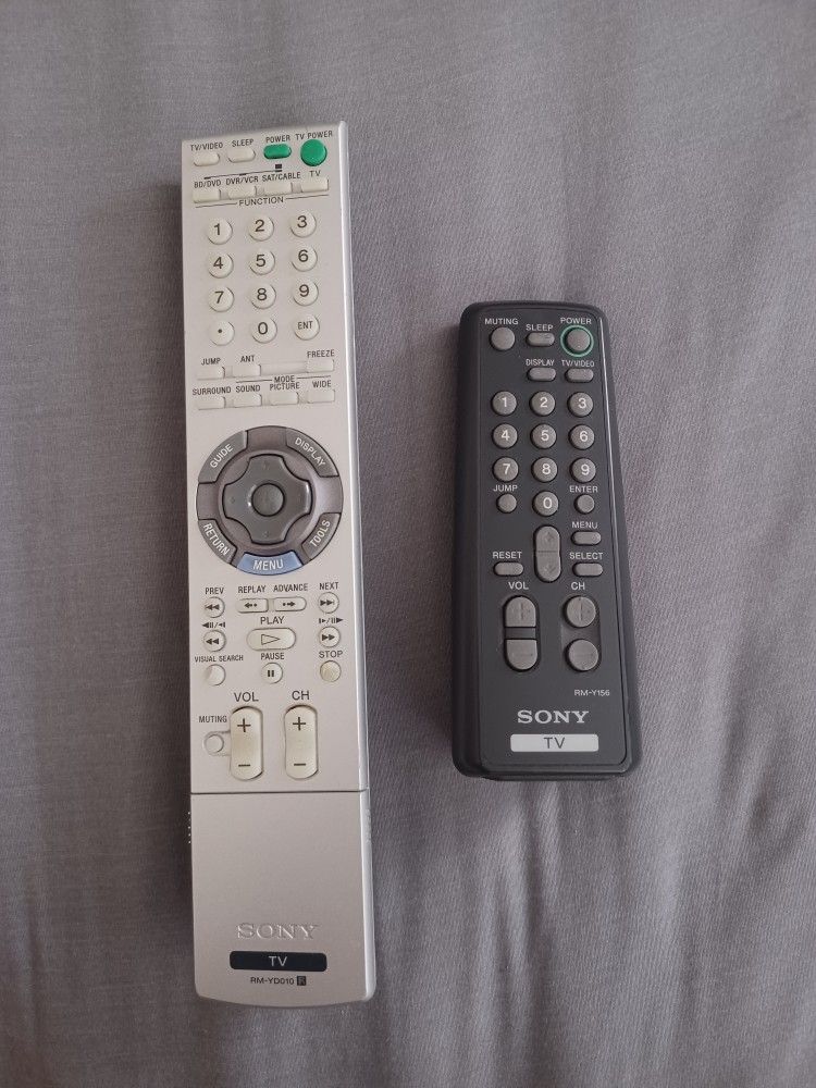 Two Sony TV Remotes