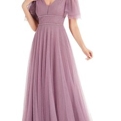 Formal, Tulle,Bridesmaid,Prom Gown