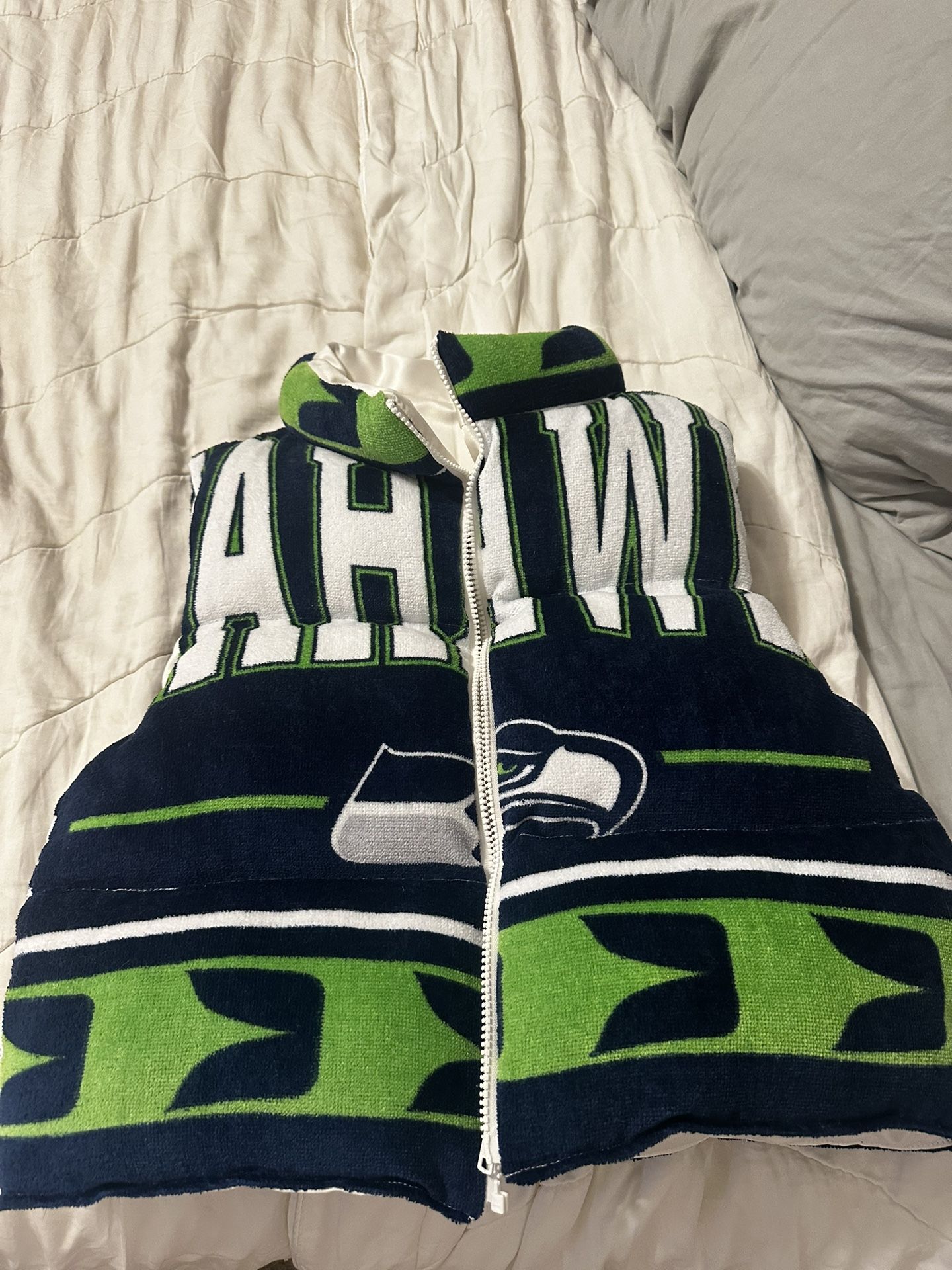 Custom Seahawks Puffer Vest