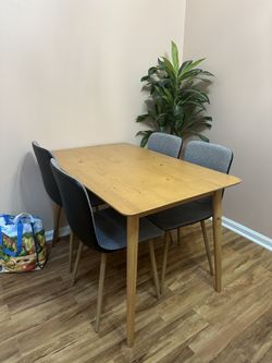 Kitchen Table & Chairs + Plant