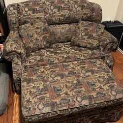 Love Seat Couch With Pullout Twin mattress