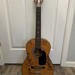 Meryl Haggard Autographed (Others Too) Acoustic Guitar 