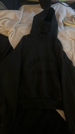Black essentials hoodie