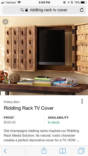 Rustic Riddling Rack Tv Cover From Pottery Barn For Sale In Avon
