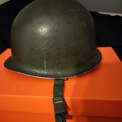 Vietnam Army Helmet And U.S.M8A1 P.W.H 