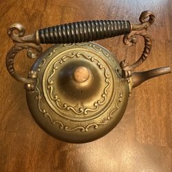 Antique Vintage Copper Tea Kettle 