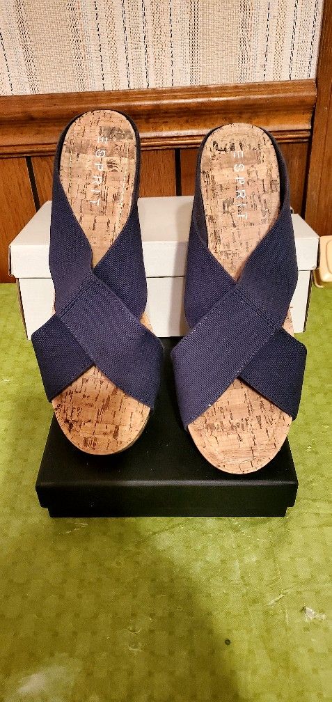 Esprit Cork Wedge Sandals SIZE 11M