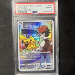 2019 Pokemon Japanese Sun & Moon Dream League 054 Full Art/pikachu PSA 10 