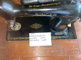 Singer, sewing machine model 66