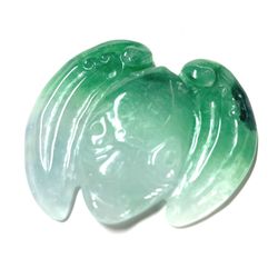 Jade jadeite green bat luck money gamble pendant necklace
