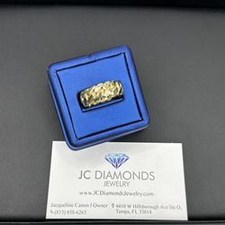 Ring Men Cubanlink 10k Gold 