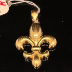 10KT Yellow Gold Fluer De Lis Pendant 1.45g 182654/8